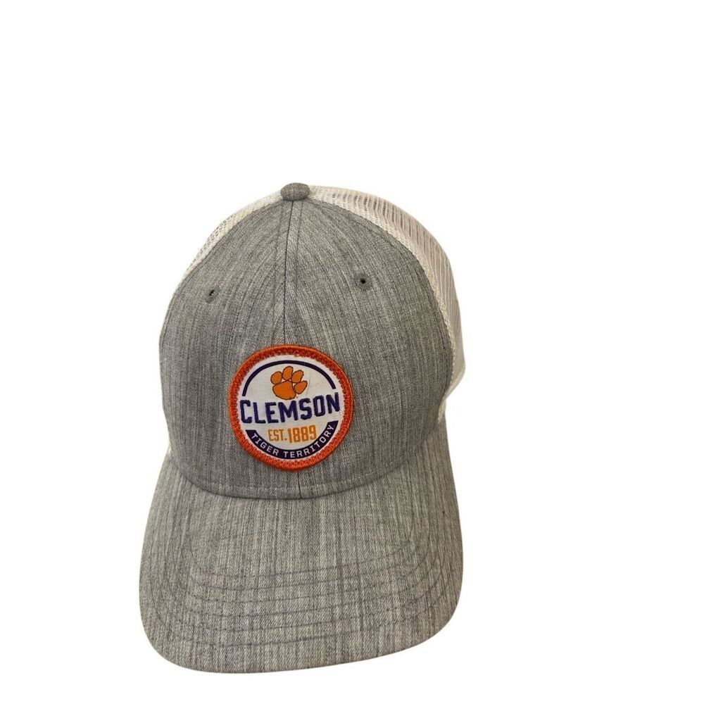 Clemson Legacy baseball hat cap gray orange womens adjustable‎